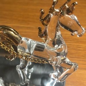 Hand Sculpted Glass 22 Karat Gold figurine.